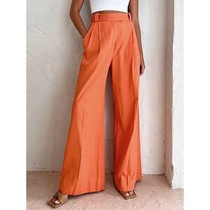 Commense Orange Wide Leg Pants